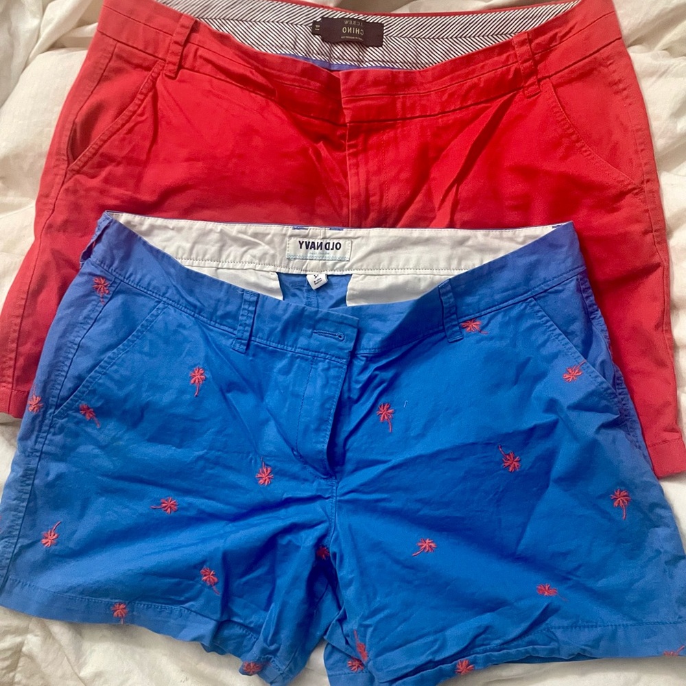 Blue and Red Women's Shorts Set